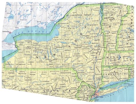 detailed map of new york state.